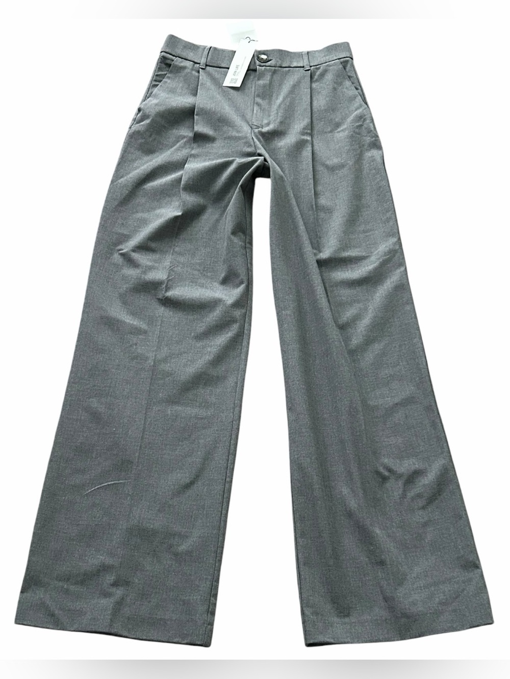 Zara Wide-Leg Dress Pants in Gray